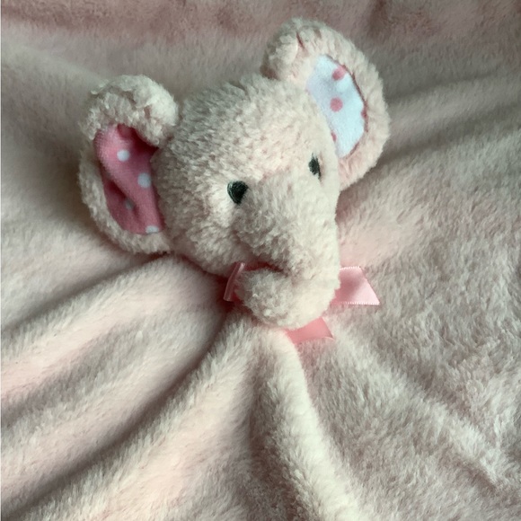 Kellytoy Pink Elephant Lovey Security Blanket Plush Stuffed Animal - Picture 6 of 7